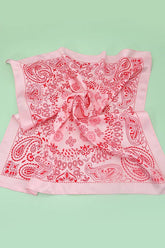 Paisley Pink Silky Feel Bandana Scarf