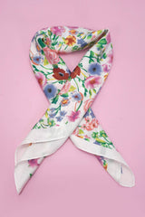 Large Floral Print Bandana Scarf