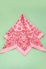 Paisley Pink Silky Feel Bandana Scarf