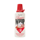 Vacation Classic Whip sunscreen mousse bottle with red cap on a white background