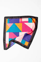 Color Block Silky Feel Bandana Scarf