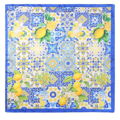 Lemon & Tile Daisy Silky Feel Bandana Scarf