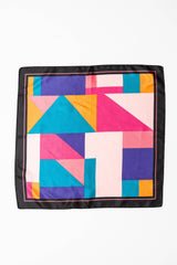 Color Block Silky Feel Bandana Scarf