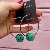 Love's A Gamble Dice Hoops Earrings