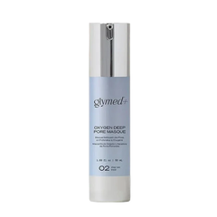 Glymed Oxygen Deep Pore Masque bottle on a light beige background