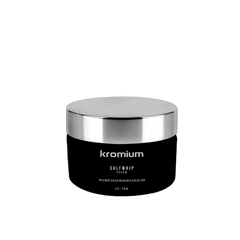 Black jar of kromium Sulwhip Cream on a dark background