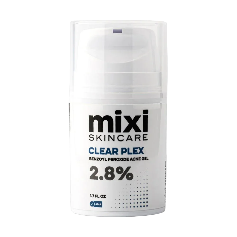 white bottle with mixi clear plex 2.8% title
