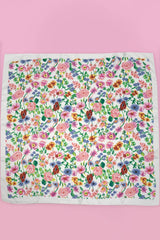 Large Floral Print Bandana Scarf