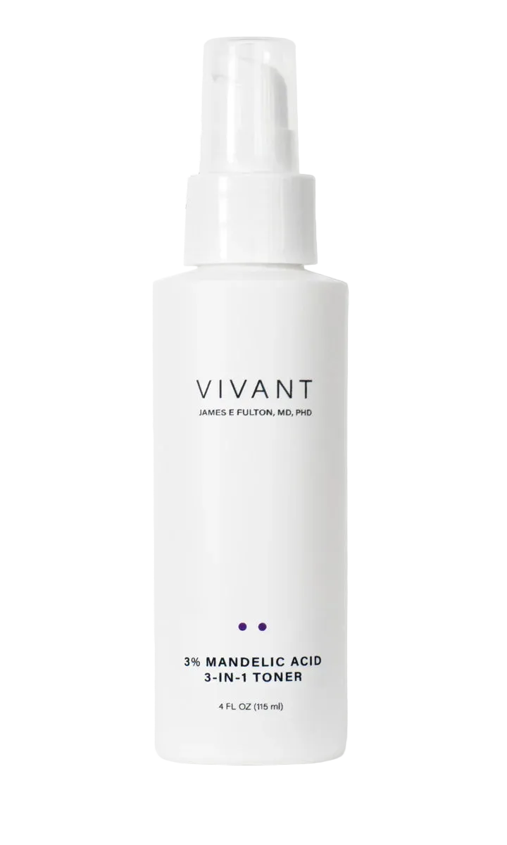 Vivant toner bottle with 'WWD' feature badge on a white background