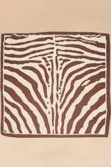 Large Vintage Zebra Print Bandana Scarf