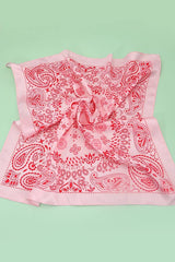 Paisley Pink Silky Feel Bandana Scarf