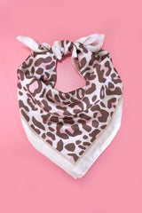 Leopard Animal Silky Feel Bandana Scarf