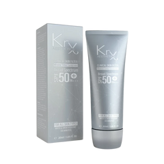 Kryx sunscreen tube and packaging on a white background