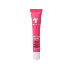 Pink tube of skincare product on a white background