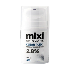 white bottle with mixi clear plex 2.8% title